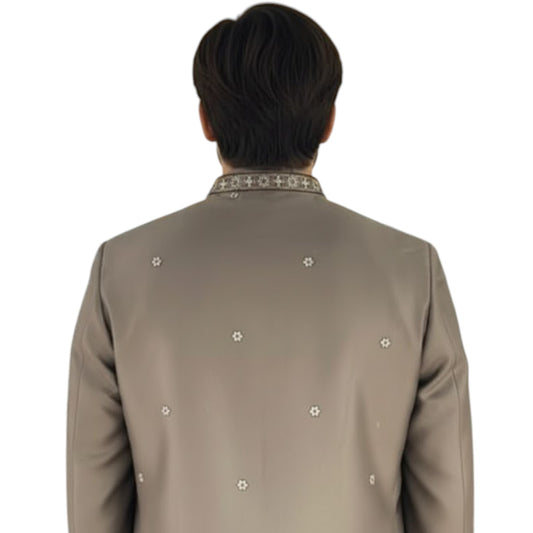 The Estate Heritage Folklore Indo-Western Koti Set — Dusty Rose/Taupe