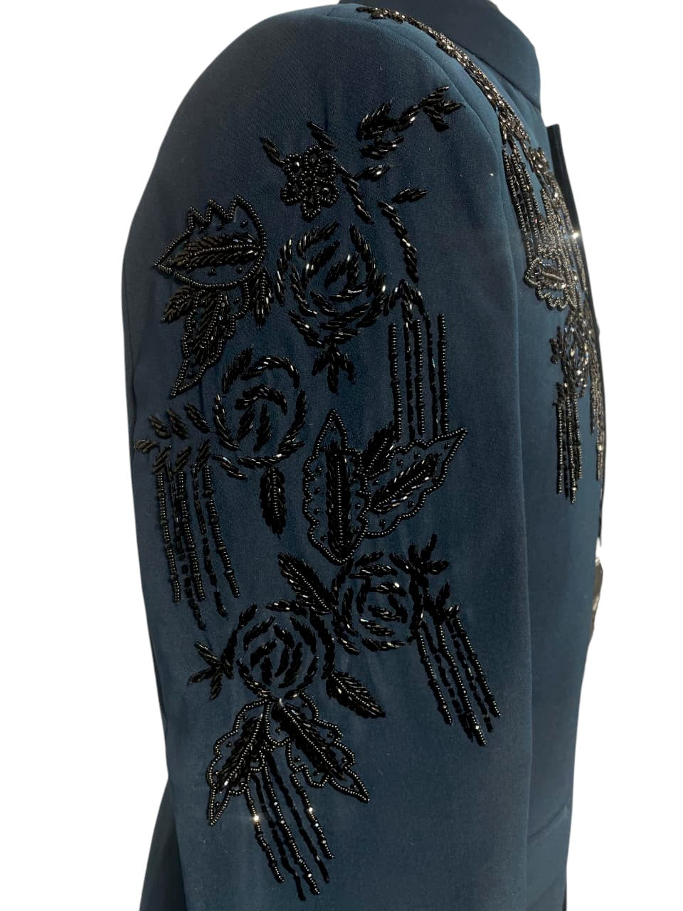 Men's Designer Teal Embroidered Band Gala – Premium Hand-Worked Jodhpuri Set