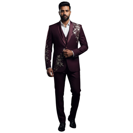 Men’s Front-Focus Forest 3-Piece Statement Tuxedo