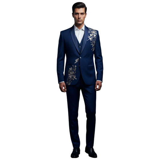 Men’s Front-Focus Forest 3-Piece Statement Tuxedo