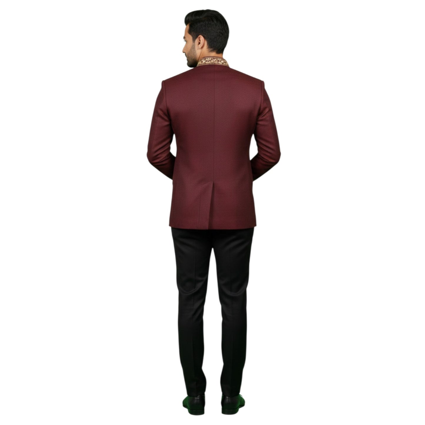 Signature Hand-Embroidered Imperial Bandhgala Jodhpuri Suit with Regal Floral Accents