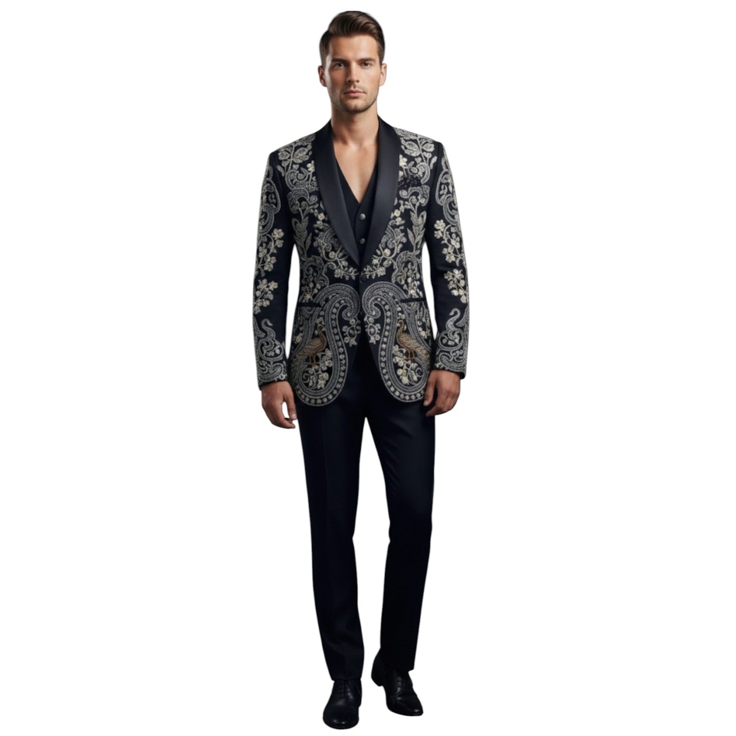 Men’s Imperial Orchard Heritage Botanical 3-Piece Designer Tuxedo