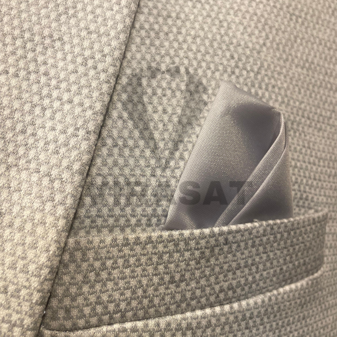 Men's Premium Creamy Off-White  Alabaster Textured Blazer — Light Grey